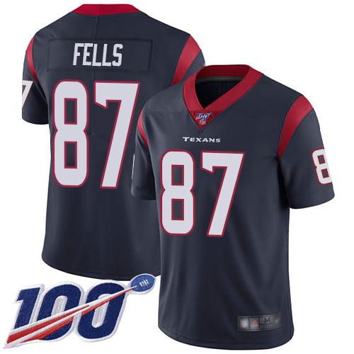 Houston Texans Limited Navy Blue Men Darren Fells Home Jersey NFL Football #87 100th Season Vapor Untouchable